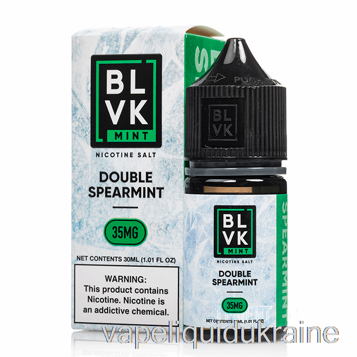 Vape Liquid Ukraine Double Spearmint - BLVK Mint Salts - 30mL 50mg